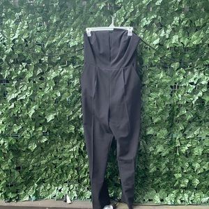 ASOS Strapless black jumpsuit with pockets